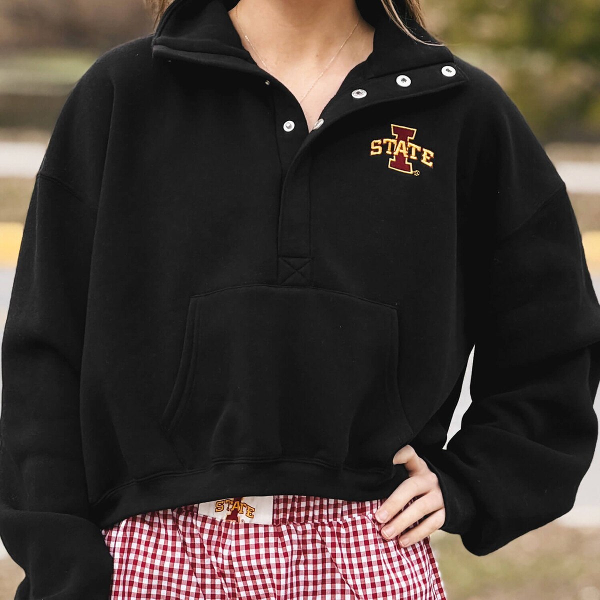 ZooZatz Women's I-State Black Pullover